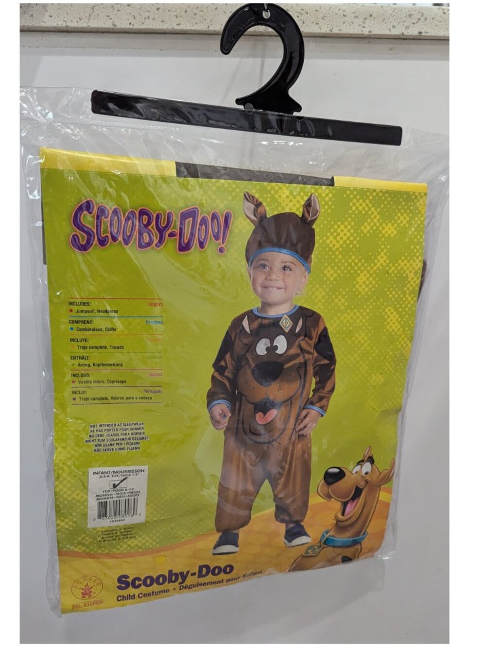 Rubie’s Scooby-Doo Infant Costume 6-12 Months Jumpsuit Headpiece NWT - Picture 7 of 10